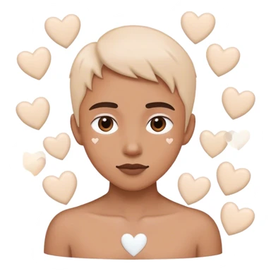 Enamorado con corazones blancos sticker