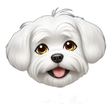 Cute maltese dog smile sticker