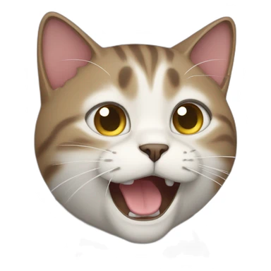 cat crying hysterically sticker