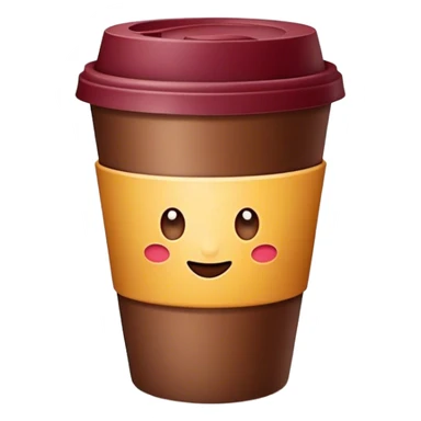 burgundy TAKEAWAY coffee sticker