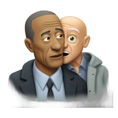 Gus fring kissing Mike Ehrmantraut sticker