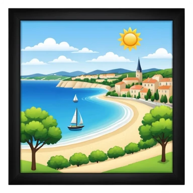 sunny weather france sticker