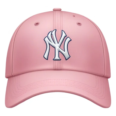 Light pink Yankees baseball cap sticker