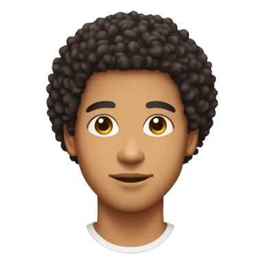 Lightskin guy with curly taper afro sticker