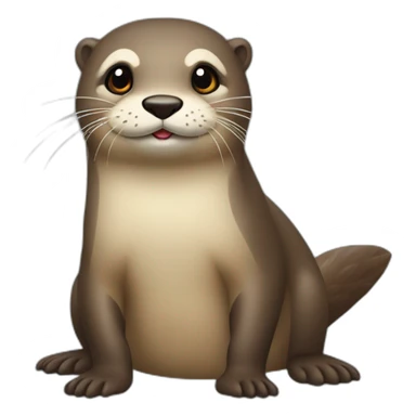 Loutre qui ce baigne sticker