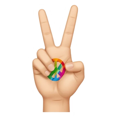 Peace sign with thumb sticking out sticker