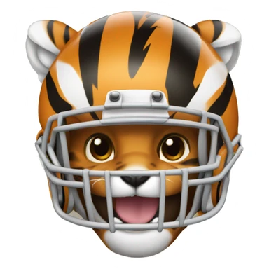 Tiger wearing a football helmet  sticker