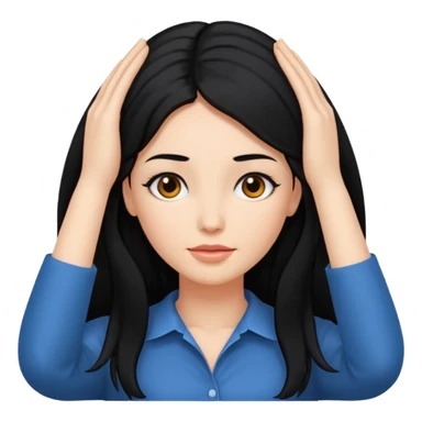 decision gesture women hands on top of the head sticker