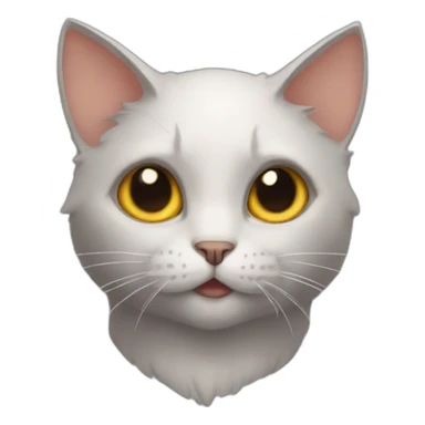 a cat that's also a bat with wings sticker