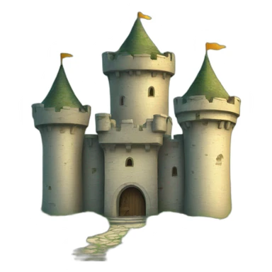 Castle with grass flowers sticker