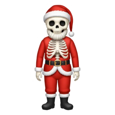 Skeleton death dressed as santa sticker
