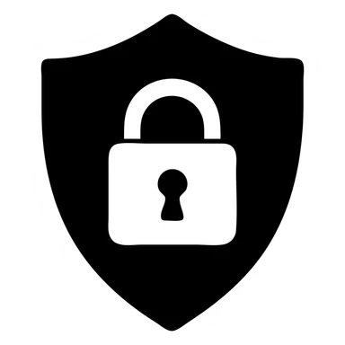 solid filled icon of a shield and padlock, bold, fully filled in teal #49aea3, no white or transparent areas, clear and highly visible, closely matching the reference image sticker