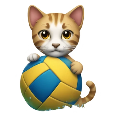 a cat playing waterpolo sticker
