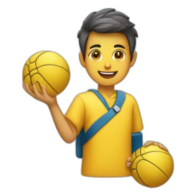 Una-gata-amarilla-pelota-y-una-docente sticker