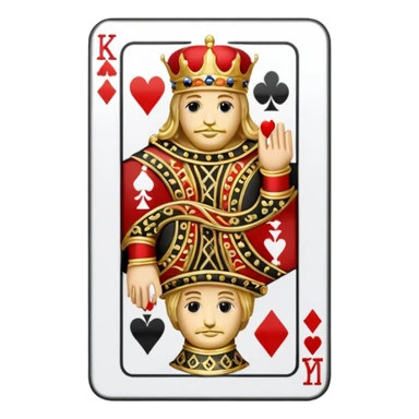 Solitaire card king sticker