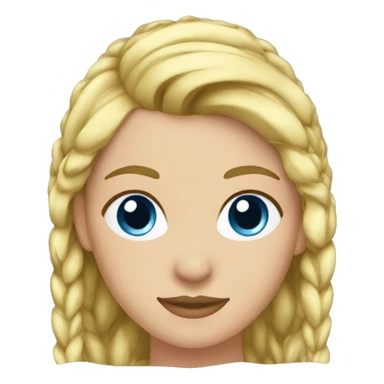 blue eyes woman blonde ponytail sticker