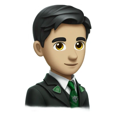 tom riddle in slytherin uniform realistic sticker