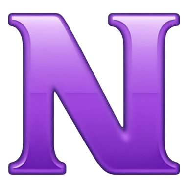 purple letter N sticker