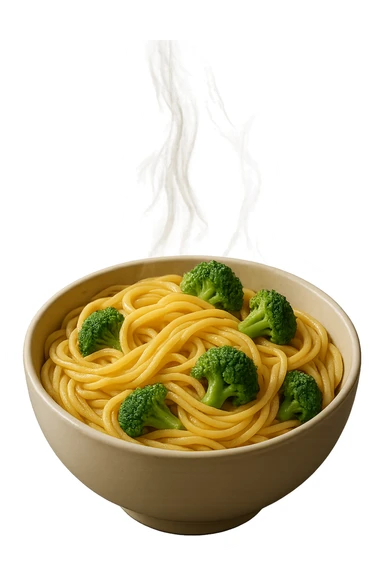 bowl di pasta e broccoli, iperrealistico 4k sticker