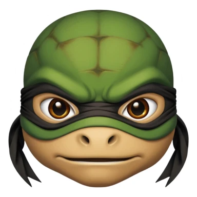 generate the face of a ninja turtle
Without showing teeth
It can't be green
maybe with a Nina mask instead of those stripes sticker