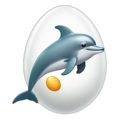 dolphin saying the egg let's go to a egg path oh okay no what eggs not hatch  sticker