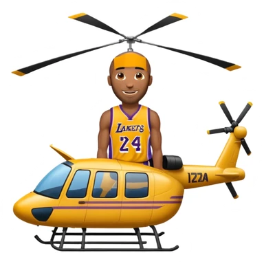 Kobe Bryant flying helicopter  sticker