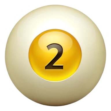 golden billiard ball with the number 23 in a glowing neon style sticker