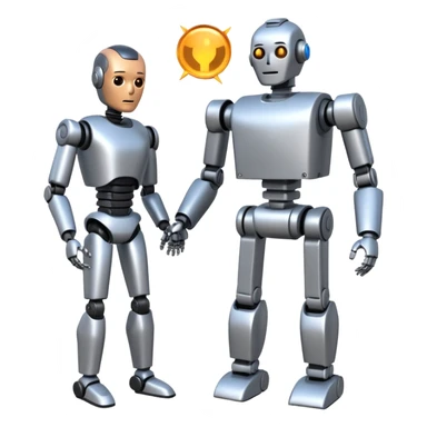 Robot killing a man sticker