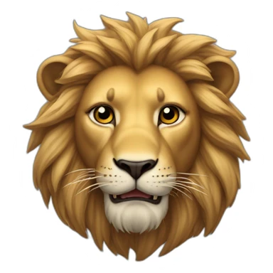 Lion cagoulé sticker