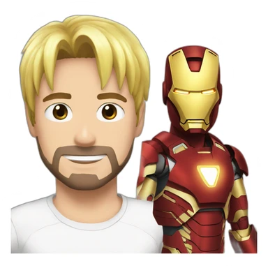 Iron man with Naruto  sticker