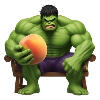 the hulk spanking a peach  sticker