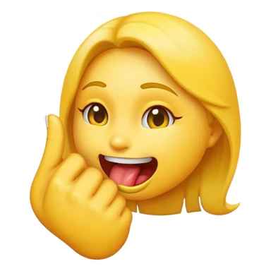 Sexy emoji biting finger sticker