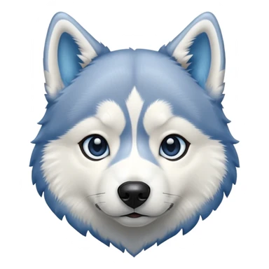 Husky with grey and white fur, with a hint of blue  sticker