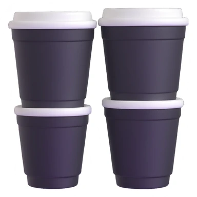 one styrofoam cup stacked inside another styrofoam cup sticker