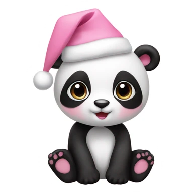 christmas baby pink panda  sticker