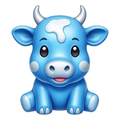 blue gummy cow sticker