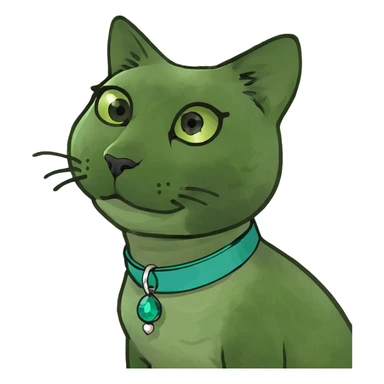 Cat with earings on sticker