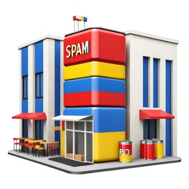  mondrian style paris spam cafe sticker