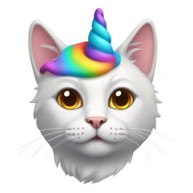 Cat with unicorn horn sticker
