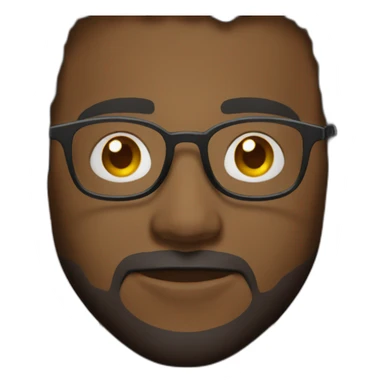 black man photographer glasses sticker