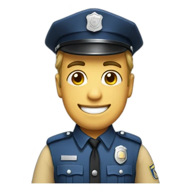 The kind policeman winks sticker