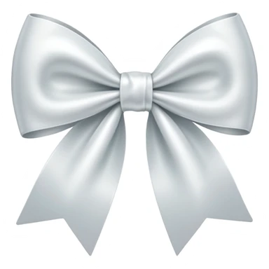 white satin bow sticker