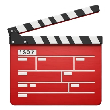  clapperboard red sticker