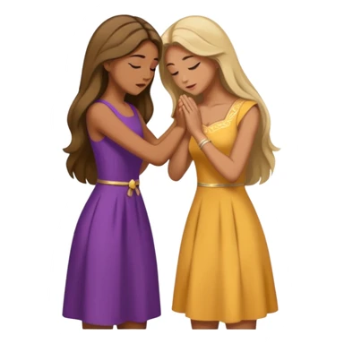 A woman bowing for another woman sticker