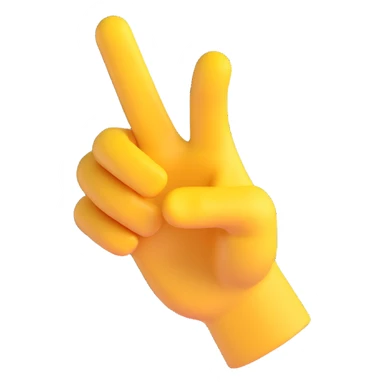 hand pointing, 3D emoji style sticker