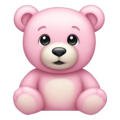 pastel pink teddy bear sticker