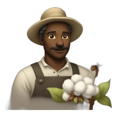 cotton worker in 1800 and his master sticker