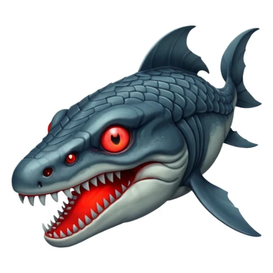 Leviathan – Massive scaled beast with glowing eyes. sticker