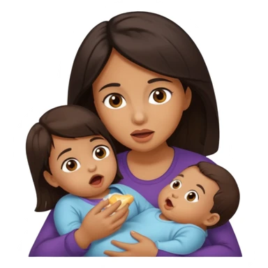 woman pretending to eat baby sticker