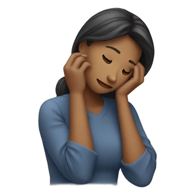 woman thinking with face in palm sticker